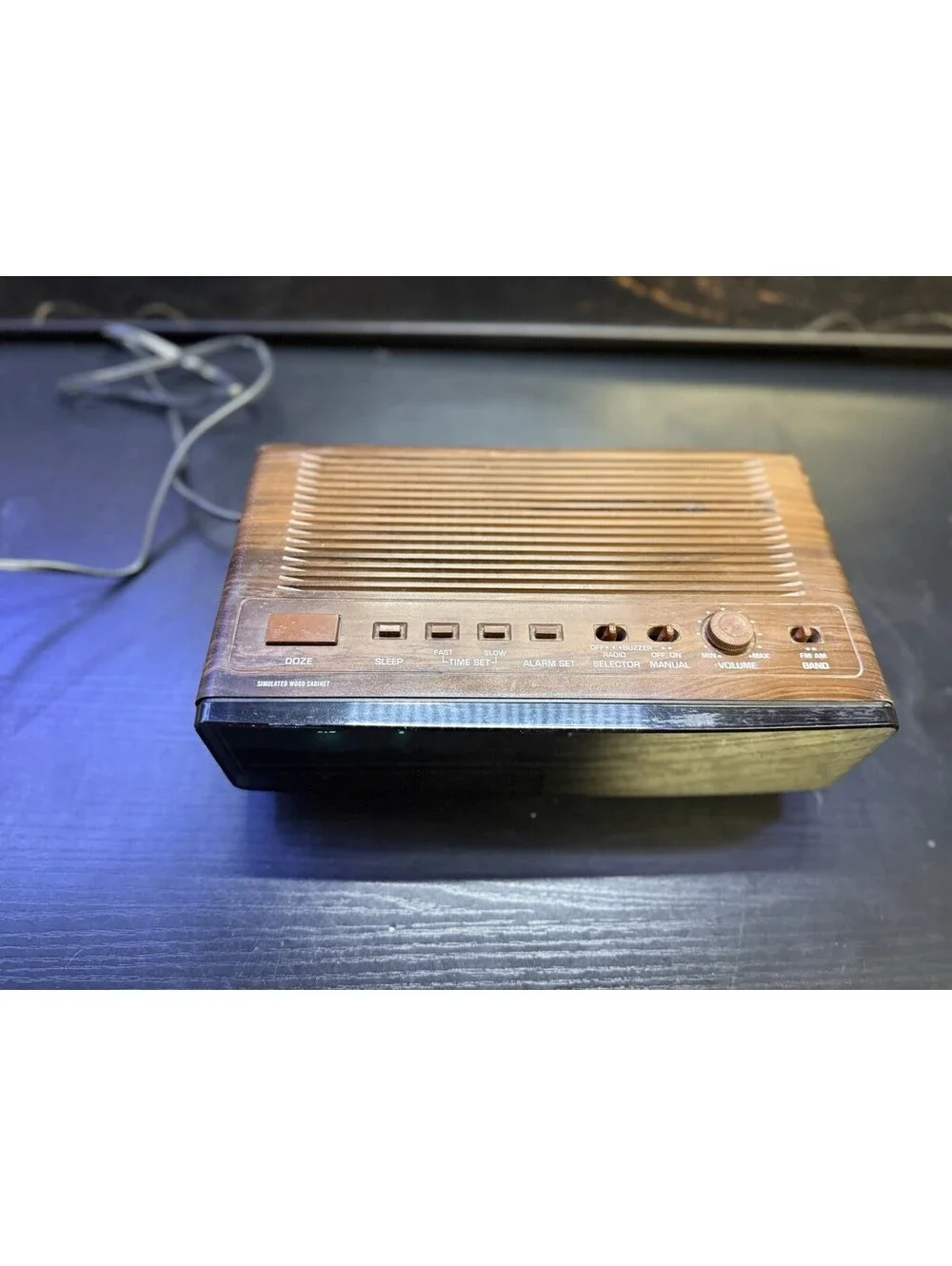 Vintage Panasonic Alarm Clock Radio Model RC-65 Woodgrain Style - TESTED CLEAN